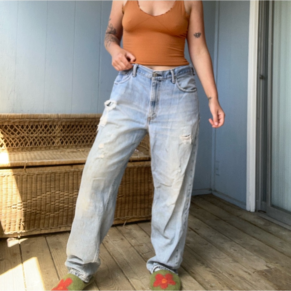 Mens distressed Levis